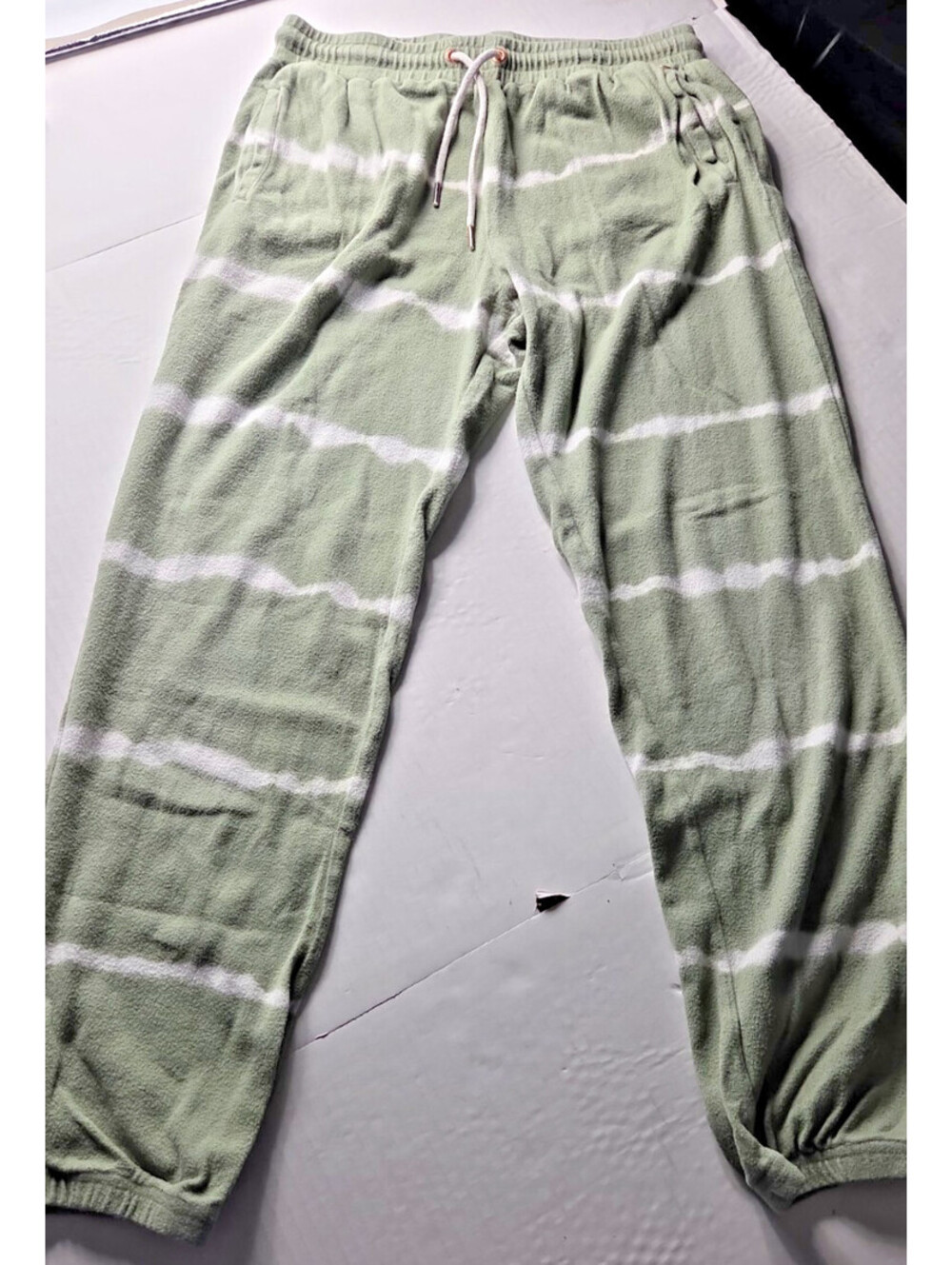 Volcom Lived In Lounge Sage Green Tie Dye Jogger Streetwear Sweatpants Womens S